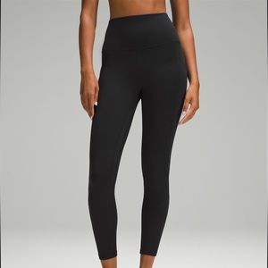 LULULEMON ALIGN HIGH RISE BLACK ALIGN LEGGINGS W/ POCKETS, SIZE 2